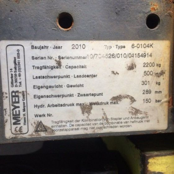 Meyer Fork positioner with side shift - Đính kèm cho Thiết bị xử lý vật liệu: hình 4 Meyer Fork positioner with side shift - Đính kèm cho Thiết bị xử lý vật liệu: hình 4