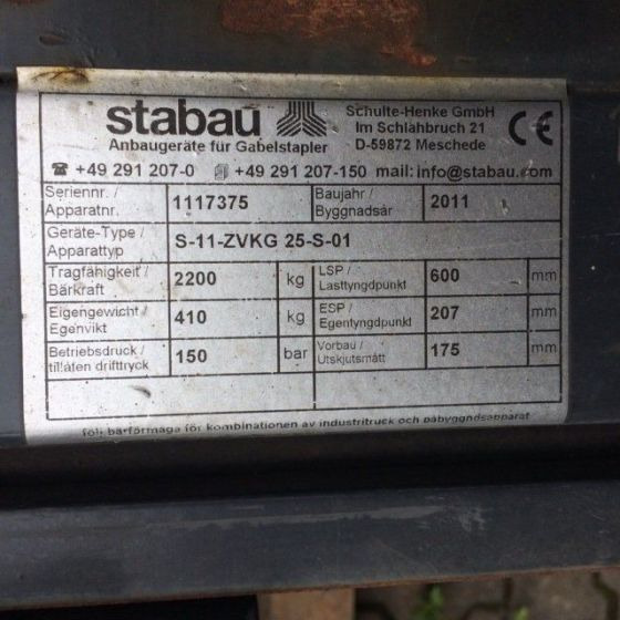 Stabau Fork positioner with separate side shift - Đính kèm cho Thiết bị xử lý vật liệu: hình 1 Stabau Fork positioner with separate side shift - Đính kèm cho Thiết bị xử lý vật liệu: hình 1