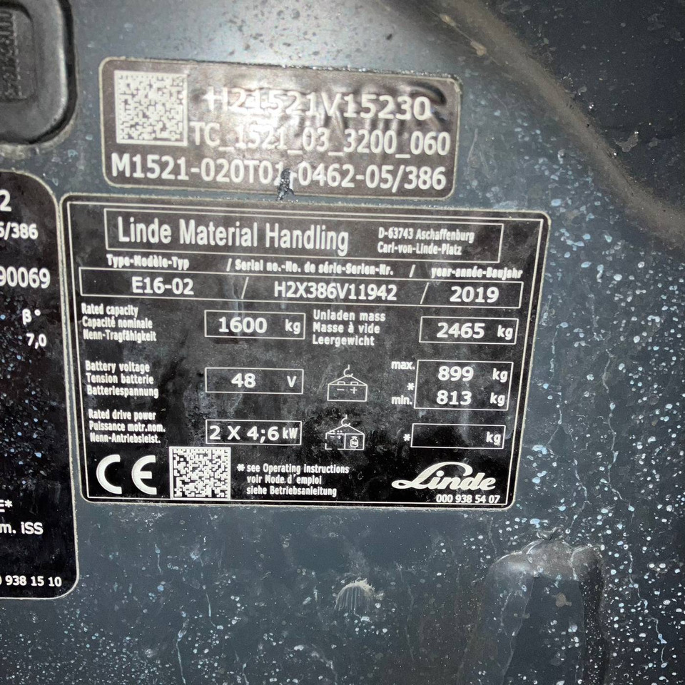Linde E16 (386-02) EVO - Xe nâng điện: hình 4 Linde E16 (386-02) EVO - Xe nâng điện: hình 4