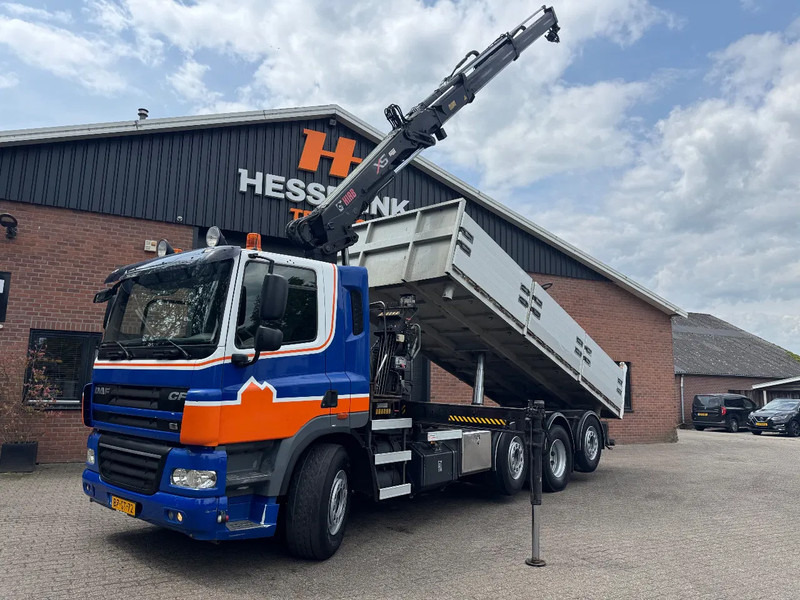 DAF CF 85.360 8X2 3 Zijdige kipper HIAB 16 t/m kraan AHK Top condition - Xe ben, Xe cẩu tự hành: hình 1 DAF CF 85.360 8X2 3 Zijdige kipper HIAB 16 t/m kraan AHK Top condition - Xe ben, Xe cẩu tự hành: hình 1