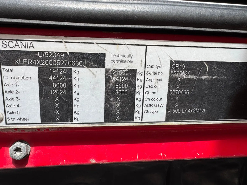 Xe đầu kéo Scania R500 V8 4X2 Highline Retarder 2x Tank NL Truck: hình 16