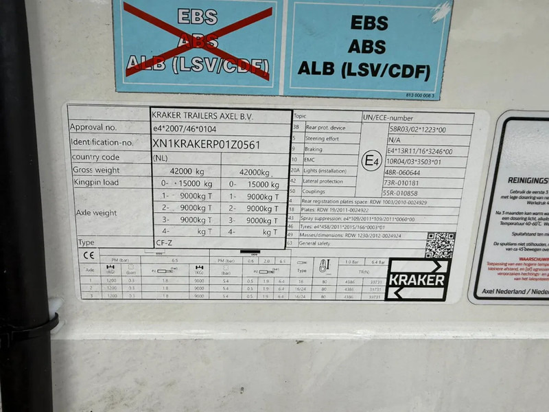 Kraker CF-ISO Koel / Walkingfloor Thermo King SLX 400 Alcoa's - Sơ mi rơ moóc sàn đi bộ: hình 3 Kraker CF-ISO Koel / Walkingfloor Thermo King SLX 400 Alcoa's - Sơ mi rơ moóc sàn đi bộ: hình 3