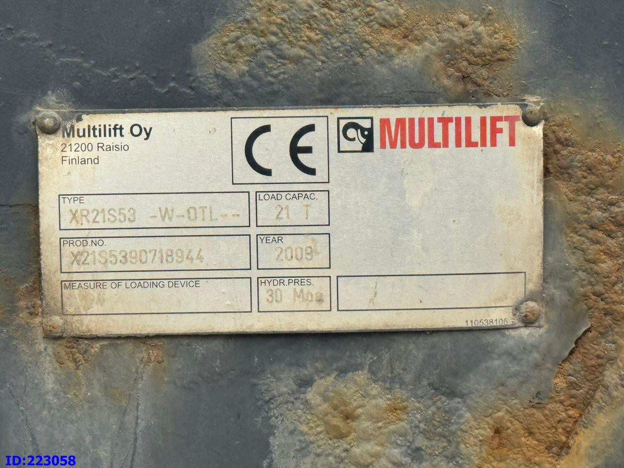 Hệ thống nâng móc/ Chở thùng nhỏ HIAB Multilift XR21S53: hình 9 Hệ thống nâng móc/ Chở thùng nhỏ HIAB Multilift XR21S53: hình 9