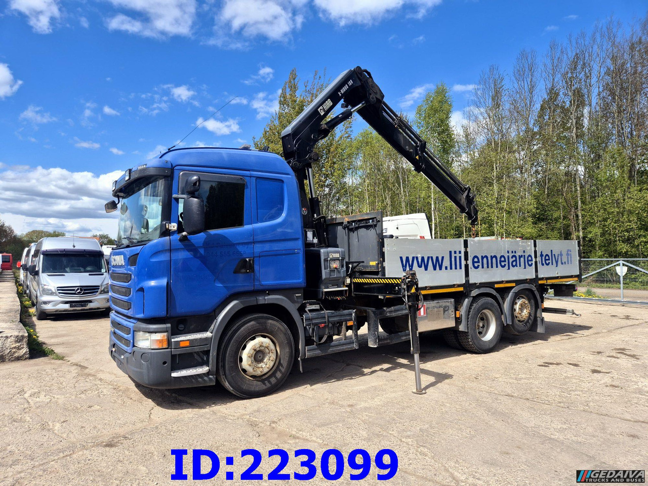 SCANIA G440 6x2 + Crane HIAB X-Hiduo 188 - Xe tải thùng lửng/ Phẳng: hình 1 SCANIA G440 6x2 + Crane HIAB X-Hiduo 188 - Xe tải thùng lửng/ Phẳng: hình 1