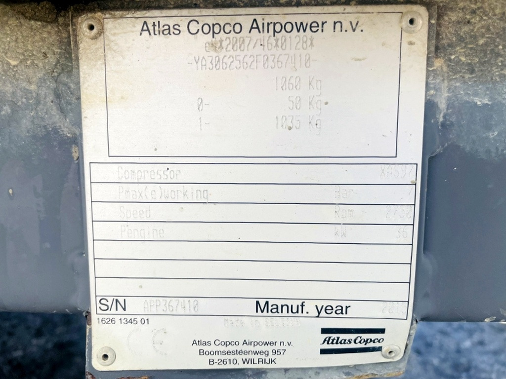 Atlas Copco XAS97 (4022) - Máy nén khí: hình 3 Atlas Copco XAS97 (4022) - Máy nén khí: hình 3