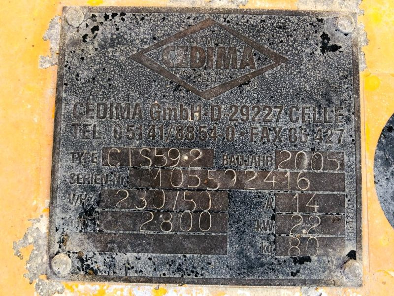 Cedima CTS 59.2 (2907) - Trang thiết bị xây dựng: hình 3 Cedima CTS 59.2 (2907) - Trang thiết bị xây dựng: hình 3