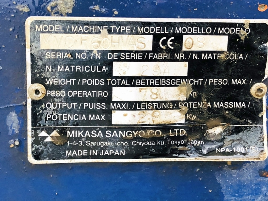 Diverses MIKASA MVCF60HVAS (3931) - Đĩa rung: hình 3 Diverses MIKASA MVCF60HVAS (3931) - Đĩa rung: hình 3