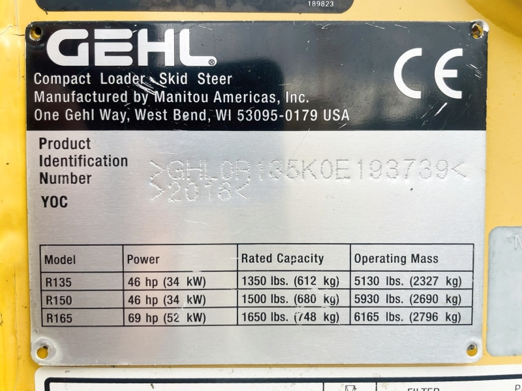 Gehl R135 (4068) - Máy xúc lật đa năng: hình 3 Gehl R135 (4068) - Máy xúc lật đa năng: hình 3