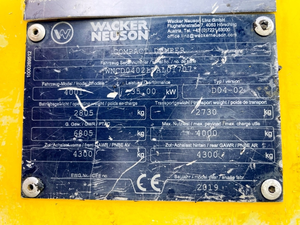 Neuson 4001 (4075) - Xe ben đổ mini: hình 3 Neuson 4001 (4075) - Xe ben đổ mini: hình 3