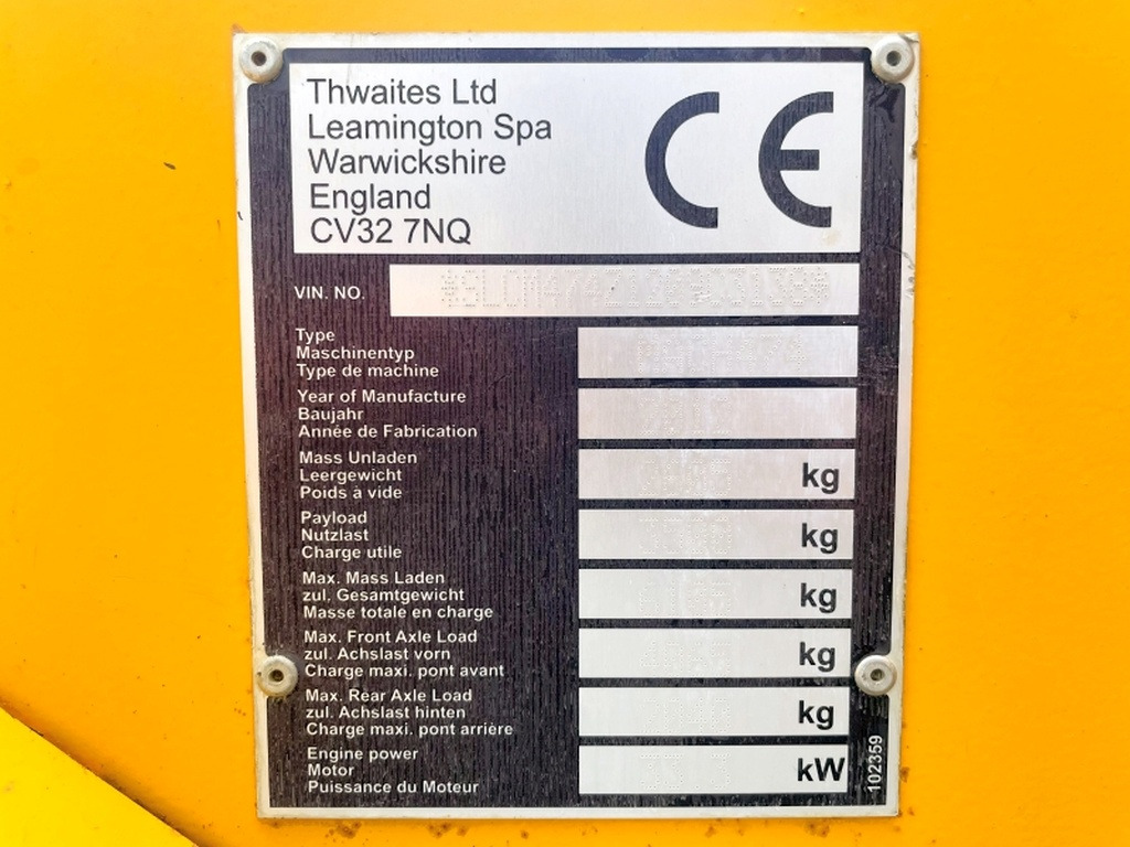 Thwaites Mach 474 (3999) - Xe ben đổ mini: hình 3 Thwaites Mach 474 (3999) - Xe ben đổ mini: hình 3