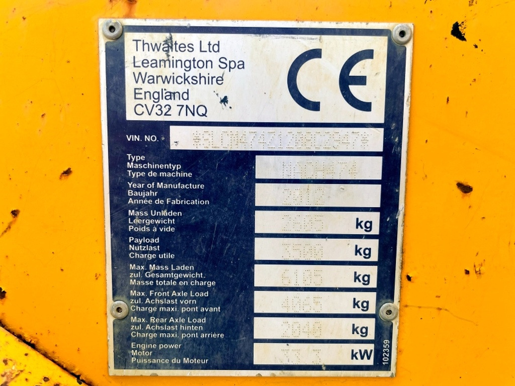 Thwaites Mach 474 (4084) - Xe ben đổ mini: hình 3 Thwaites Mach 474 (4084) - Xe ben đổ mini: hình 3