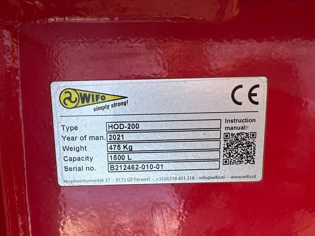 Wifo HOD-200 Schepbak  - Gầu xúc lật cho Máy móc nông nghiệp: hình 5 Wifo HOD-200 Schepbak  - Gầu xúc lật cho Máy móc nông nghiệp: hình 5