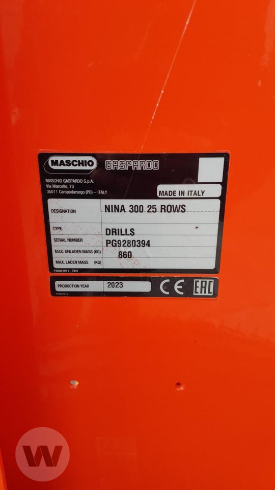 Maschio Nina 30 - Máy gieo hạt: hình 4 Maschio Nina 30 - Máy gieo hạt: hình 4
