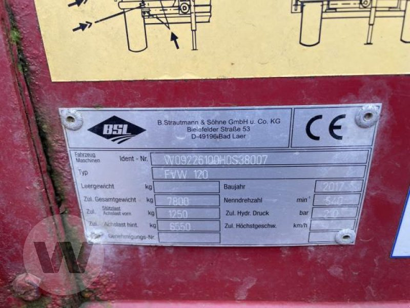 Xe trộn thức ăn gia súc Strautmann FVW 120: hình 8 Xe trộn thức ăn gia súc Strautmann FVW 120: hình 8