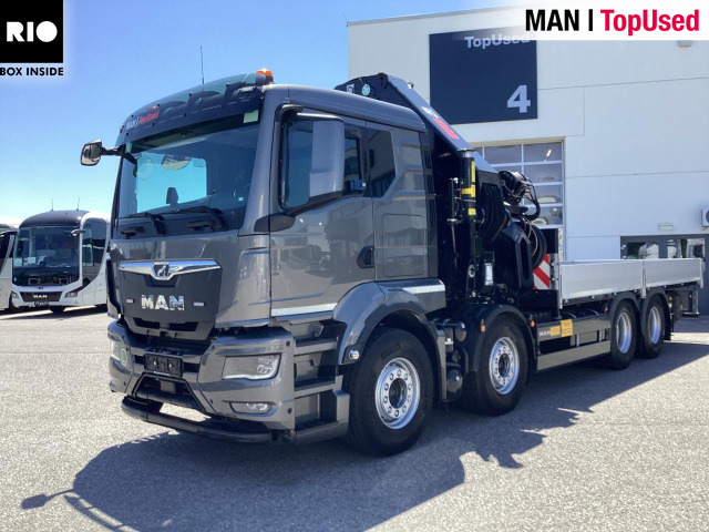 MAN TGS 35.510 8x4 BL CH HIAB X-HiPro 858 E 8 - Xe tải thùng lửng/ Phẳng, Xe cẩu tự hành: hình 1 MAN TGS 35.510 8x4 BL CH HIAB X-HiPro 858 E 8 - Xe tải thùng lửng/ Phẳng, Xe cẩu tự hành: hình 1