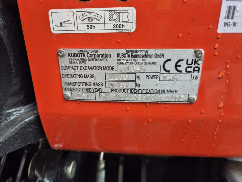 Máy xúc mini KUBOTA U10-5: hình 12