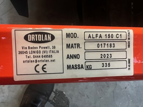 ORTOLAN ALFA 150 harrow - Thiết bị xới đất: hình 2 ORTOLAN ALFA 150 harrow - Thiết bị xới đất: hình 2
