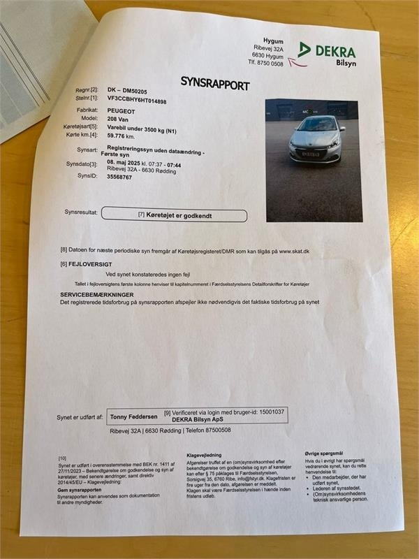 Peugeot 208 1,6 BlueHDi 100 Active Van 5d. NYSYNET og KUN - Xe hơi: hình 4 Peugeot 208 1,6 BlueHDi 100 Active Van 5d. NYSYNET og KUN - Xe hơi: hình 4