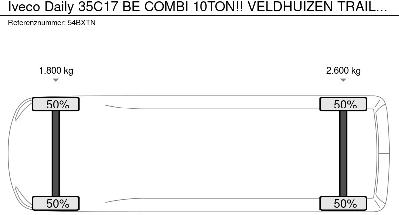 Xe đầu kéo Iveco Daily 35C17 BE COMBI 10TON!! VELDHUIZEN TRAILER/MACHINE TRANSPORT: hình 19