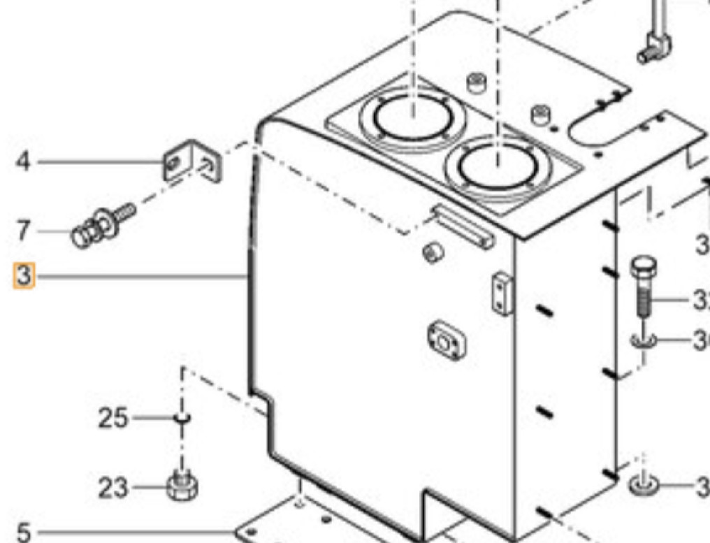 Case 3LM9-07010 - Bồn thủy lực cho Máy móc xây dựng: hình 1 Case 3LM9-07010 - Bồn thủy lực cho Máy móc xây dựng: hình 1