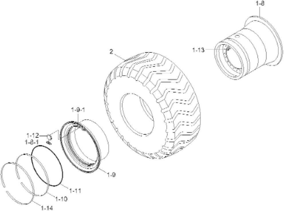 Case 81L6-01400 - Vành cho Máy móc xây dựng: hình 1 Case 81L6-01400 - Vành cho Máy móc xây dựng: hình 1