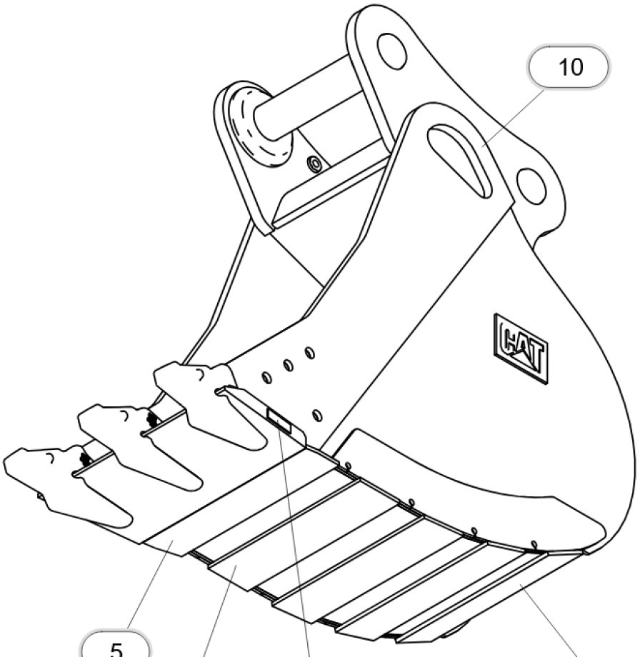 Caterpillar 5509722 - Gầu cho Máy móc xây dựng: hình 1 Caterpillar 5509722 - Gầu cho Máy móc xây dựng: hình 1