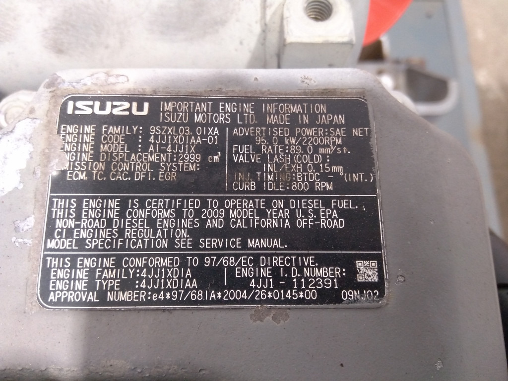 Isuzu 4JJ1X - - Động cơ cho Máy móc xây dựng: hình 2 Isuzu 4JJ1X - - Động cơ cho Máy móc xây dựng: hình 2