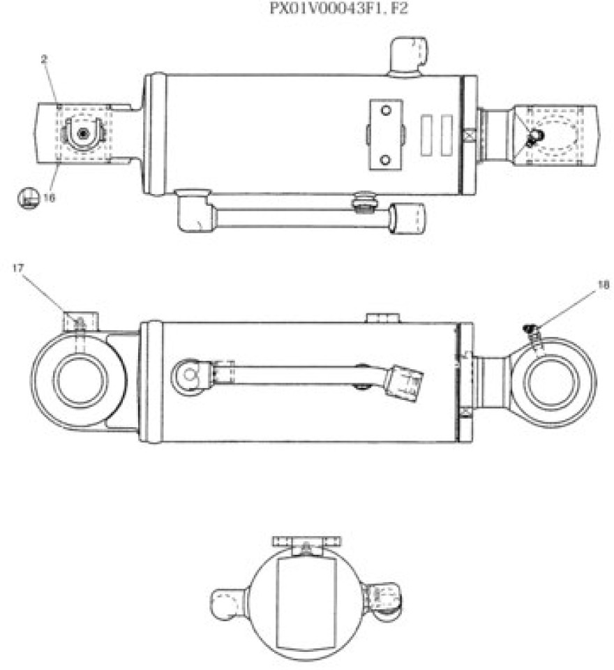 New Holland PX01V00043F2 - Xi lanh thủy lực cho Máy móc nông nghiệp: hình 1 New Holland PX01V00043F2 - Xi lanh thủy lực cho Máy móc nông nghiệp: hình 1