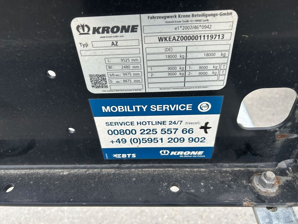 Krone 2 Achswechselfahrgestell, Typ: MAXI AZW 18 eL3B7 - Xe chở container/ Rơ moóc hoán đổi thân: hình 4 Krone 2 Achswechselfahrgestell, Typ: MAXI AZW 18 eL3B7 - Xe chở container/ Rơ moóc hoán đổi thân: hình 4