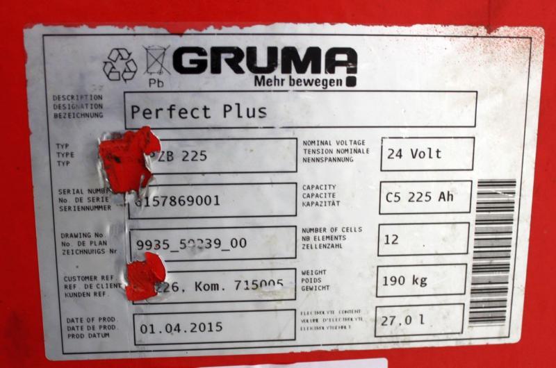 GRUMA 24 Volt 3 PzB 225 Ah - Ắc quy: hình 5 GRUMA 24 Volt 3 PzB 225 Ah - Ắc quy: hình 5