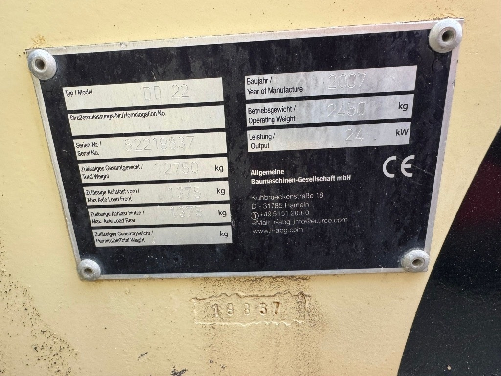 Ingersoll Rand DD22 - Máy lăn đường: hình 5 Ingersoll Rand DD22 - Máy lăn đường: hình 5