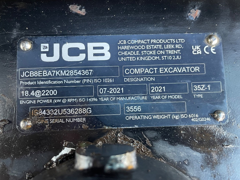 JCB 35Z-1 - Máy xúc mini: hình 3 JCB 35Z-1 - Máy xúc mini: hình 3