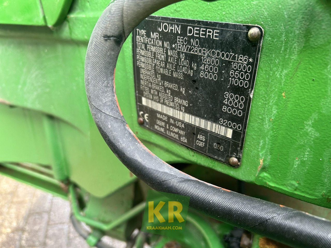 John Deere 7260R - Máy cày: hình 3 John Deere 7260R - Máy cày: hình 3