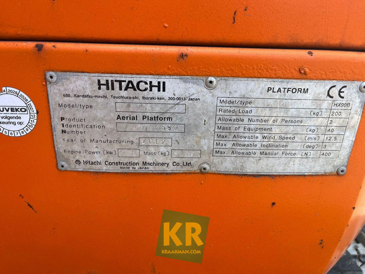 Hitachi HX 99B hoogwerker - Máy móc khác: hình 4 Hitachi HX 99B hoogwerker - Máy móc khác: hình 4