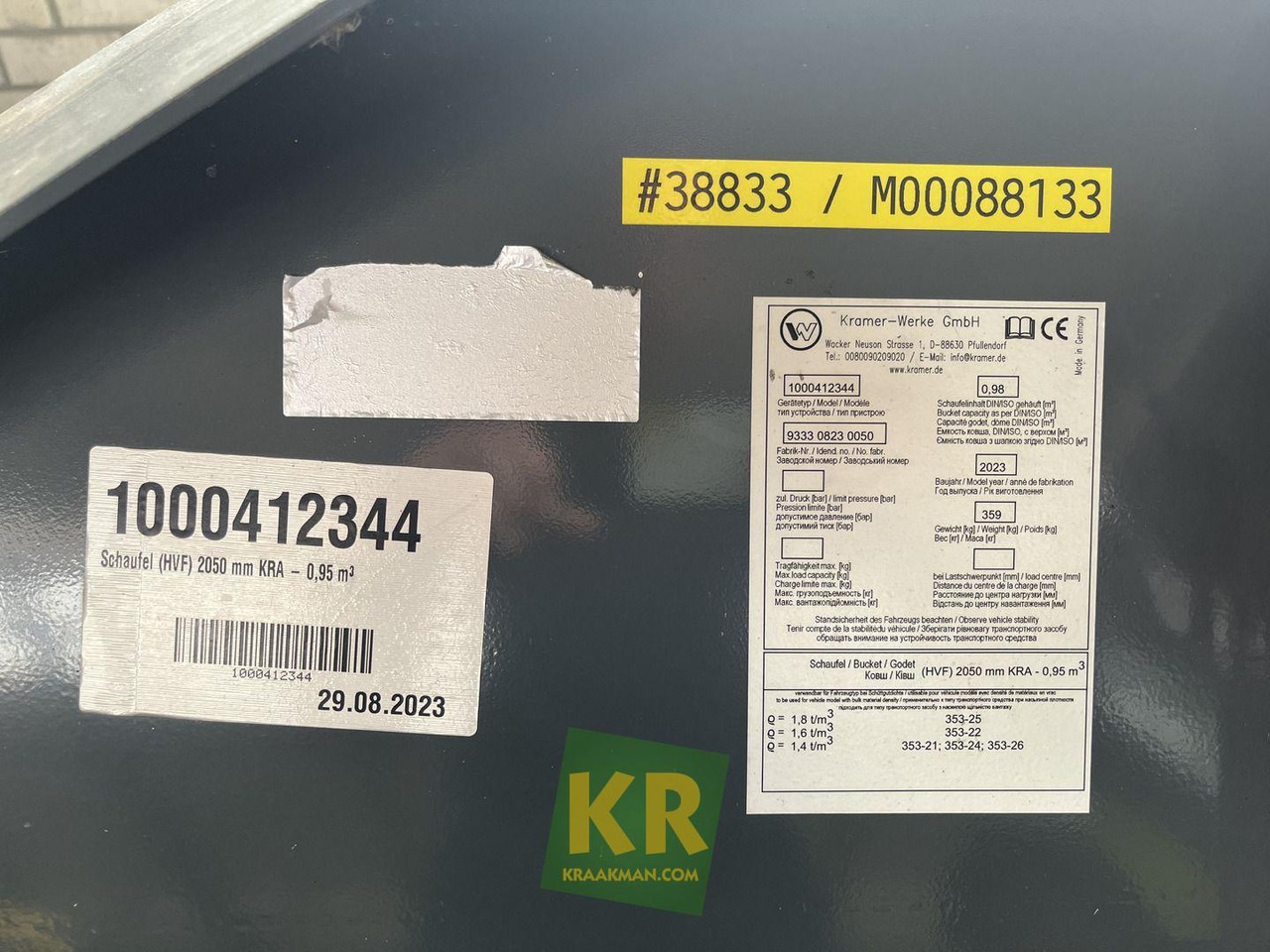 Voorzetstukken Kramer - Gầu xúc lật: hình 3 Voorzetstukken Kramer - Gầu xúc lật: hình 3