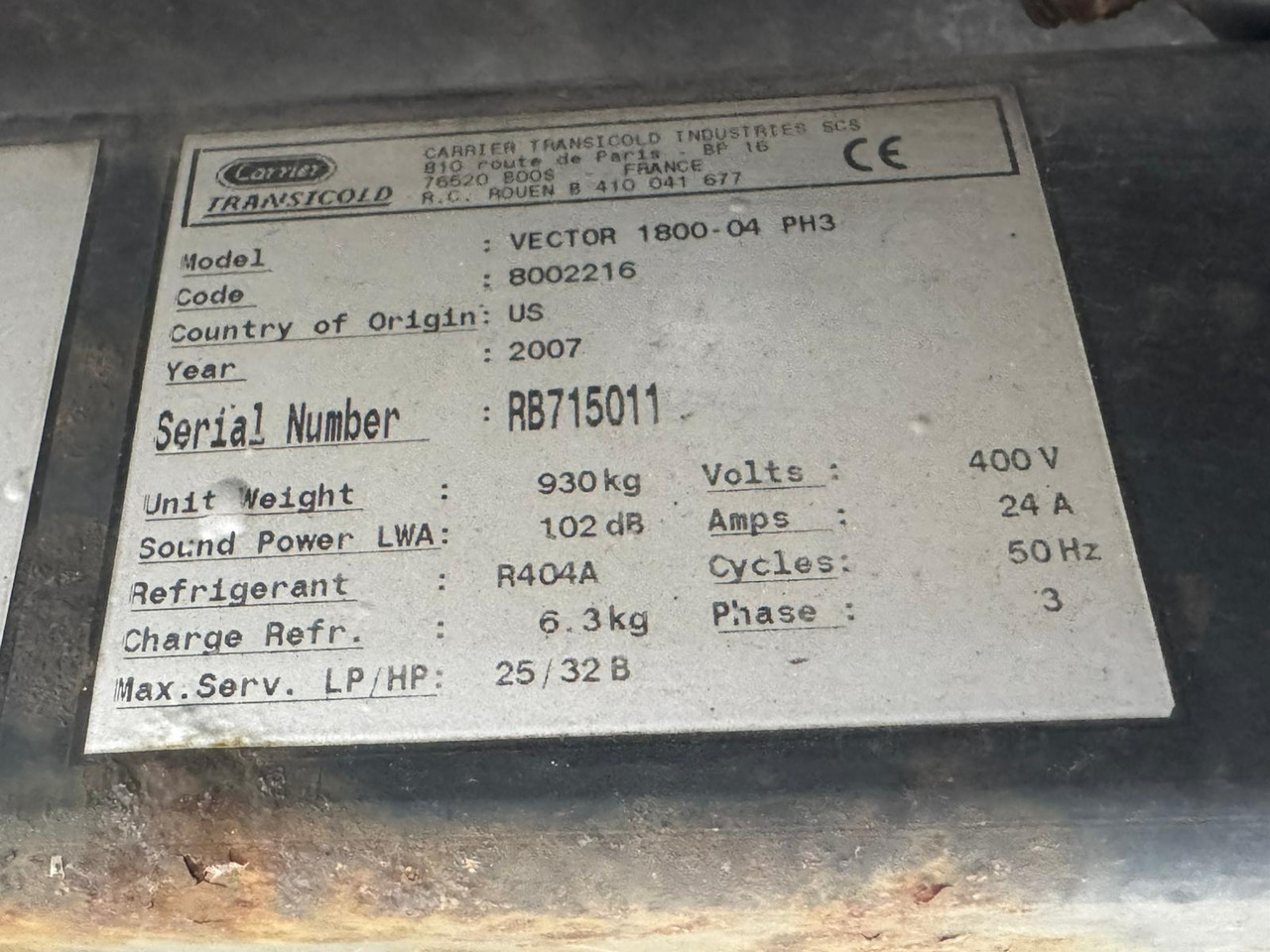 Chereau 2007 Vector 1800 – CBT214R - Sơ mi rơ moóc đông lạnh: hình 5 Chereau 2007 Vector 1800 – CBT214R - Sơ mi rơ moóc đông lạnh: hình 5