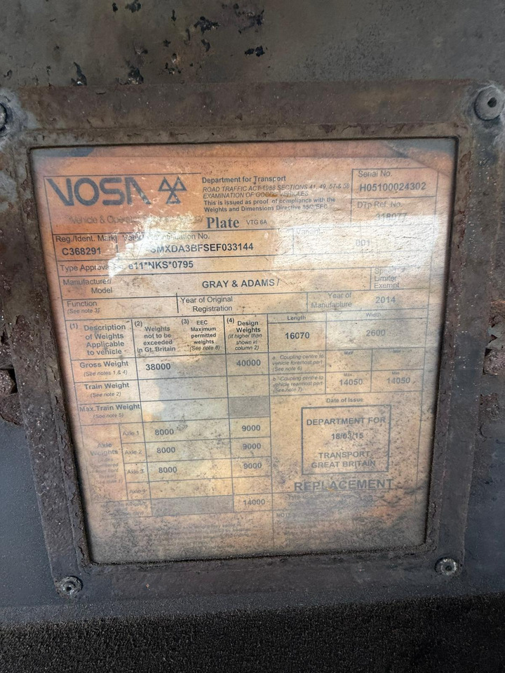 Gray and Adams 2014 SLXe 300 – 3026 - Sơ mi rơ moóc đông lạnh: hình 4 Gray and Adams 2014 SLXe 300 – 3026 - Sơ mi rơ moóc đông lạnh: hình 4