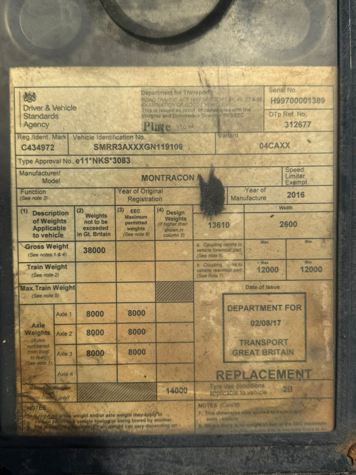 Montracon 2016 SLXe 200 – CML449 - Sơ mi rơ moóc đông lạnh: hình 3 Montracon 2016 SLXe 200 – CML449 - Sơ mi rơ moóc đông lạnh: hình 3