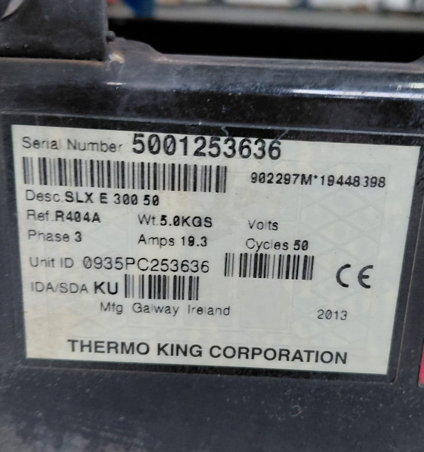 Thermo King SLX300 S/N : 5001253636 - Bộ phận làm lạnh: hình 2 Thermo King SLX300 S/N : 5001253636 - Bộ phận làm lạnh: hình 2