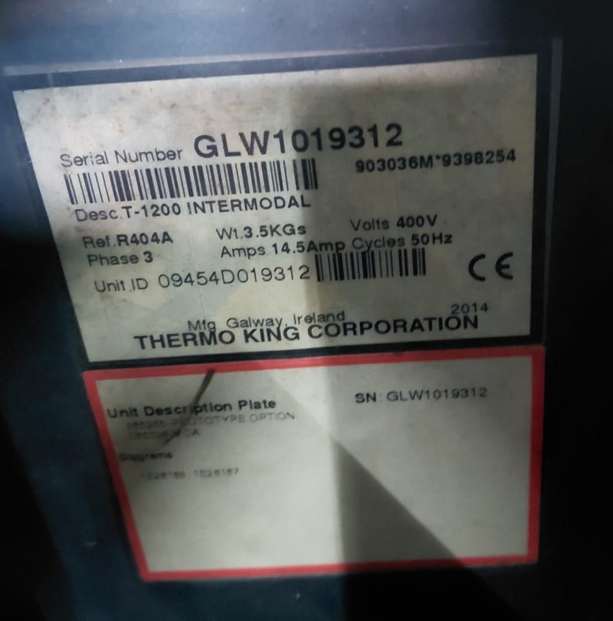 Thermo King T-1200 S/N : GLW1019312 - Bộ phận làm lạnh: hình 2 Thermo King T-1200 S/N : GLW1019312 - Bộ phận làm lạnh: hình 2