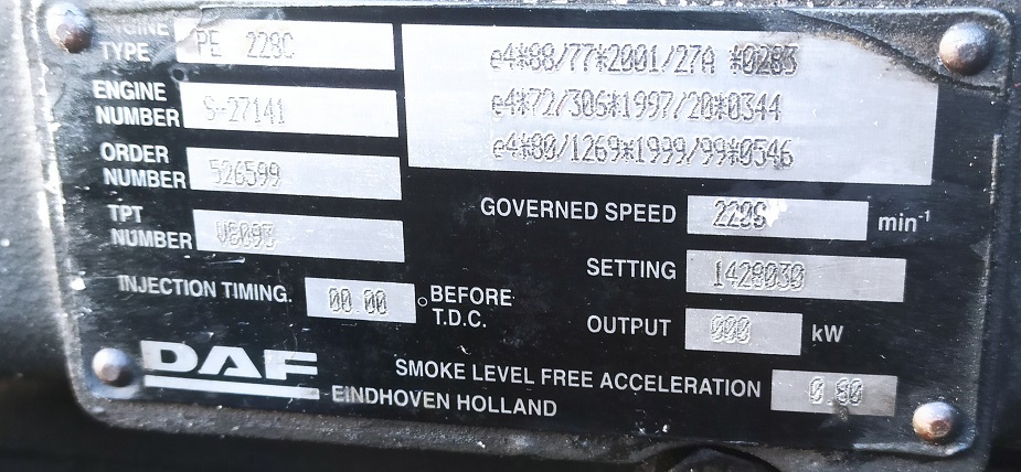 DAF 2 x CF 75 310 PE228 C - Động cơ và các bộ phận cho Xe tải: hình 4 DAF 2 x CF 75 310 PE228 C - Động cơ và các bộ phận cho Xe tải: hình 4