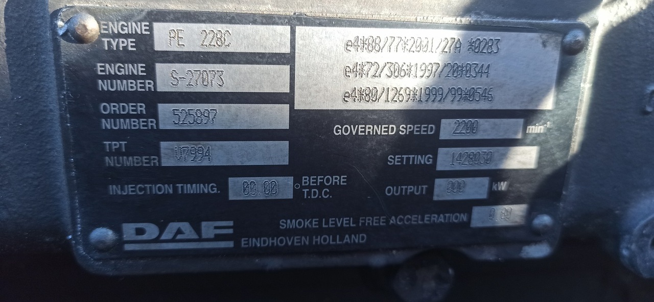 DAF 2 x CF 75 310 PE228 C - Động cơ và các bộ phận cho Xe tải: hình 5 DAF 2 x CF 75 310 PE228 C - Động cơ và các bộ phận cho Xe tải: hình 5