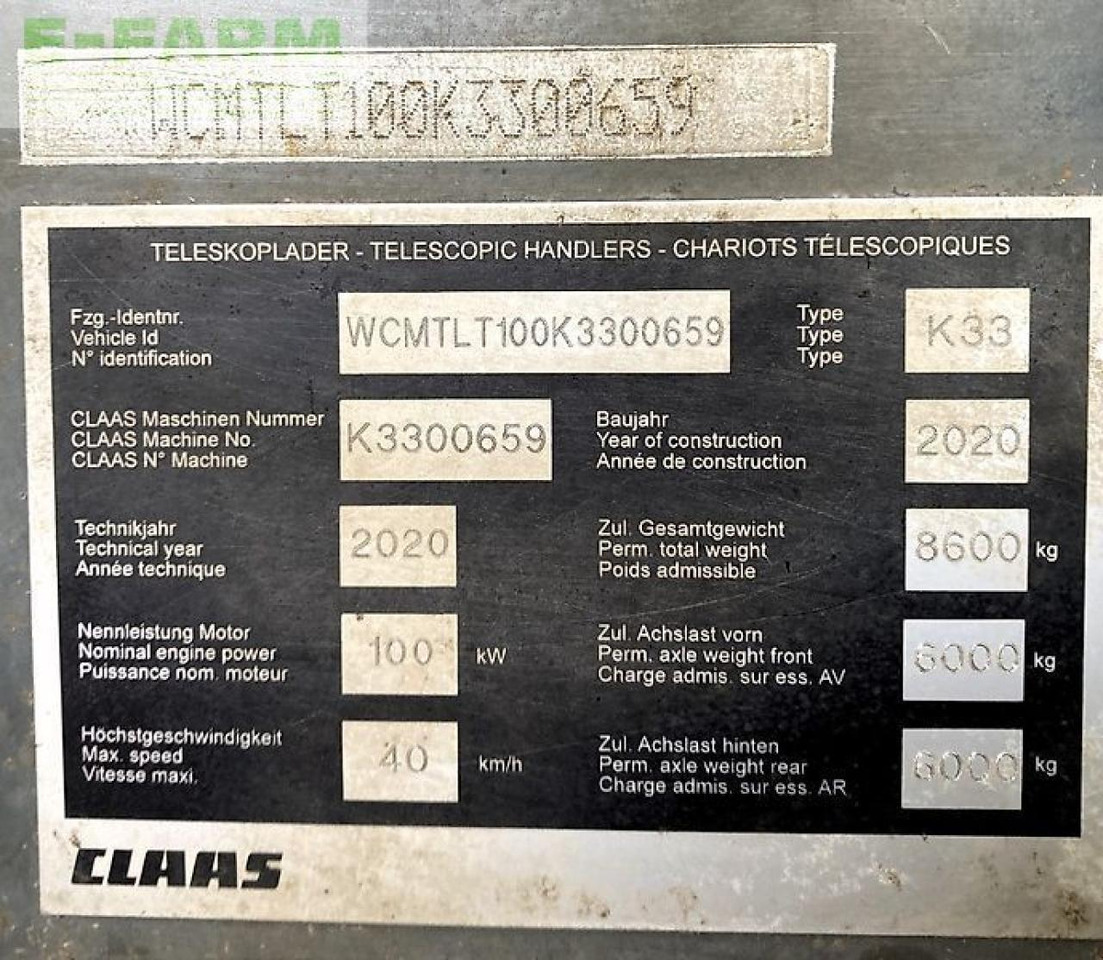 Xe nhấc hình viễn vọng kính CLAAS scorpion 741 varipower -teleskoplader: hình 15
