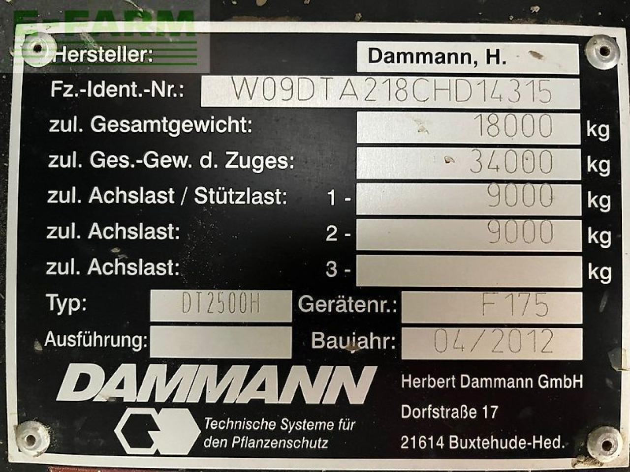 Dammann dt2500h - Máy xịt kéo: hình 2 Dammann dt2500h - Máy xịt kéo: hình 2