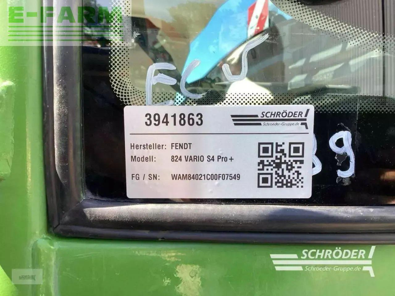 Máy cày Fendt 824 vario s4 profi plus ProfiPlus: hình 11