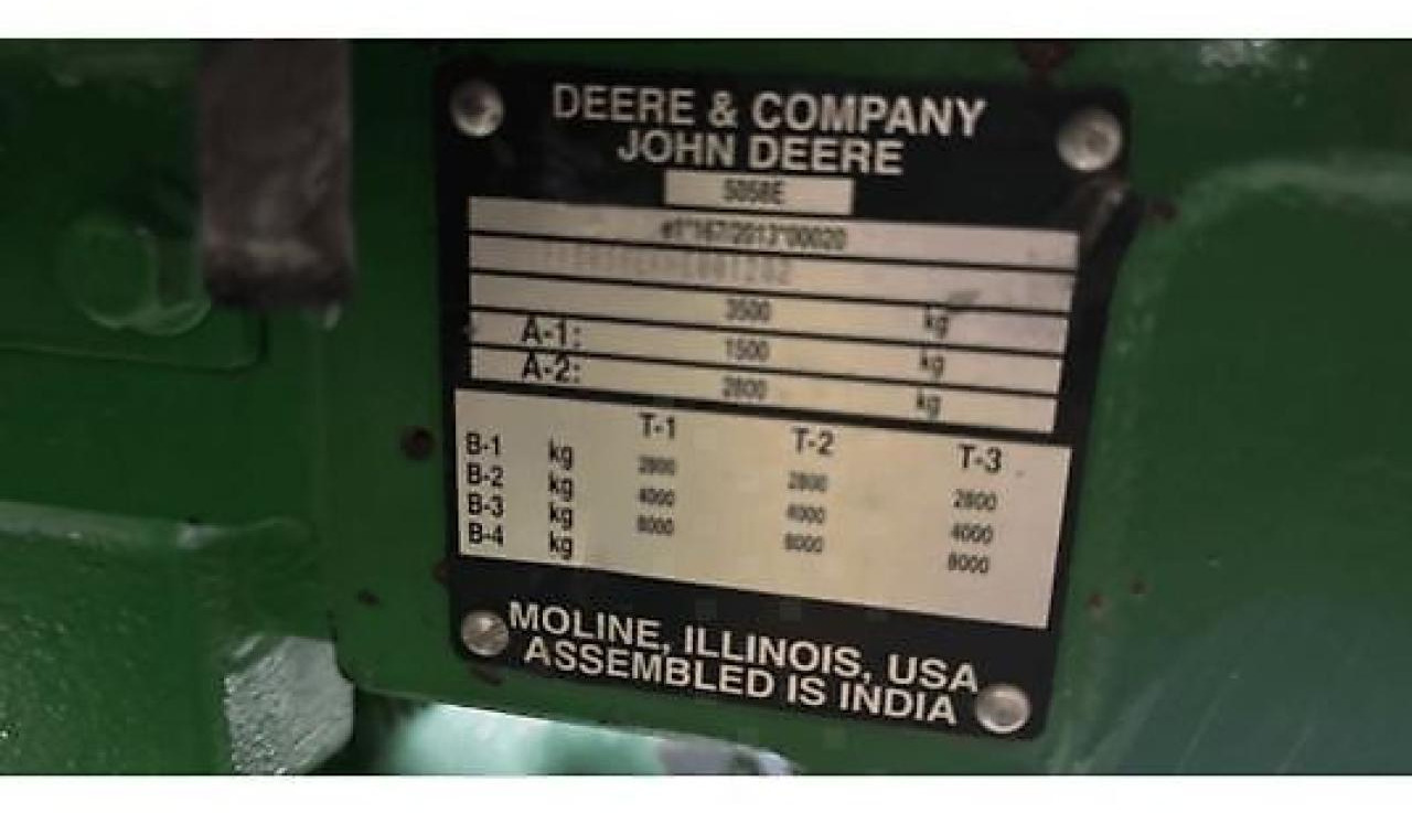 Máy cày John Deere 5058e: hình 9 Máy cày John Deere 5058e: hình 9