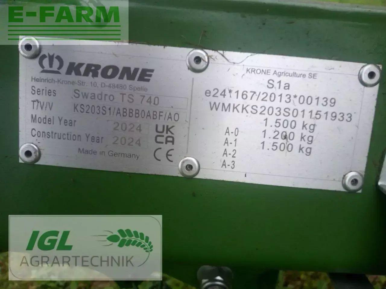 Dàn trải/ Cào Krone swadro ts 740: hình 12