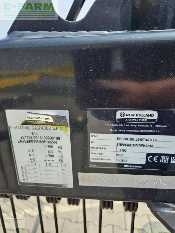 Dàn trải/ Cào New Holland prorotor l640t: hình 8 Dàn trải/ Cào New Holland prorotor l640t: hình 8
