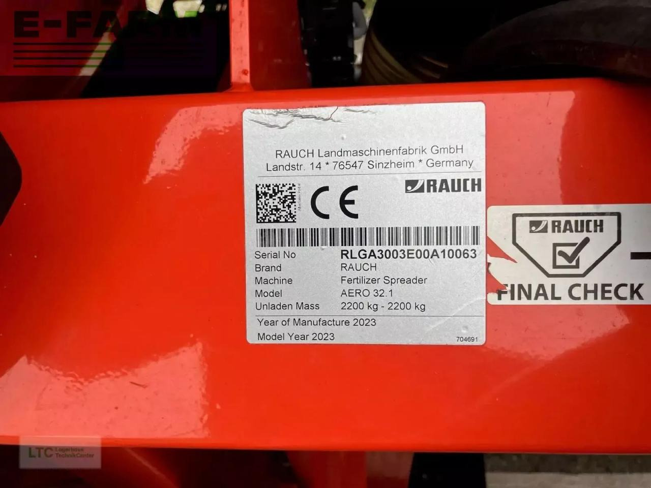 Máy rải phân bón Rauch: hình 10