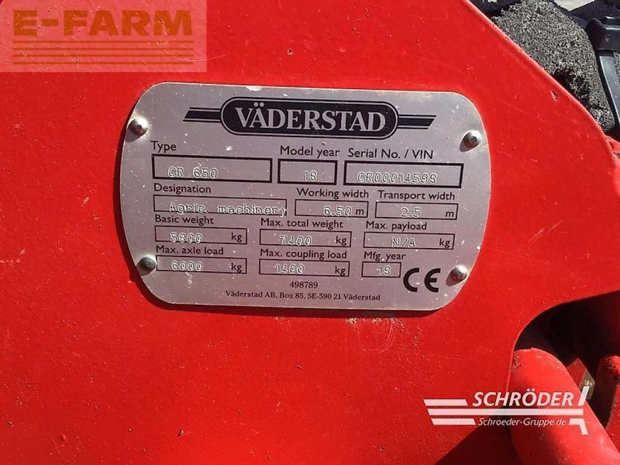 Väderstad carrier 650 classic / cross cutter - Bừa đĩa: hình 5 Väderstad carrier 650 classic / cross cutter - Bừa đĩa: hình 5